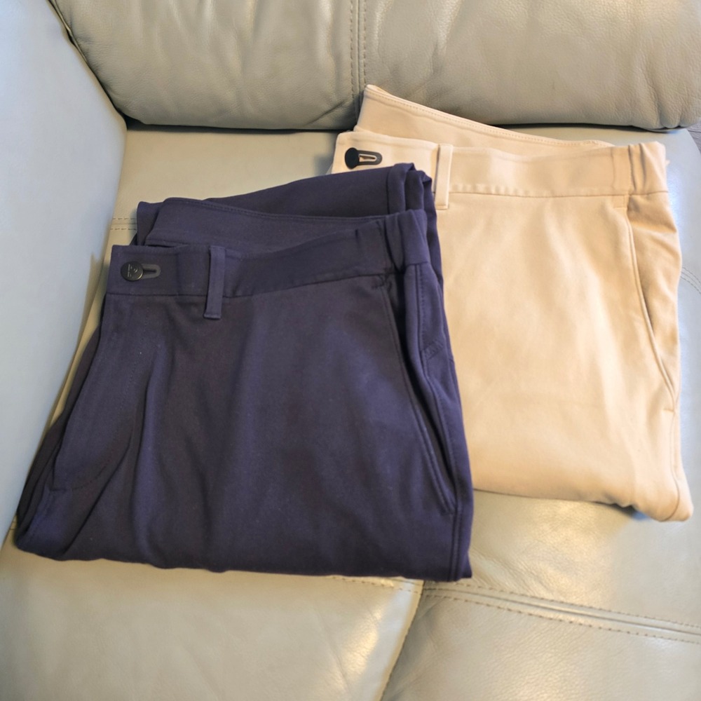 Lot of 2 Public Rec All Day Every Day Pants Mens 40x28 Navy Khaki Beige Chino